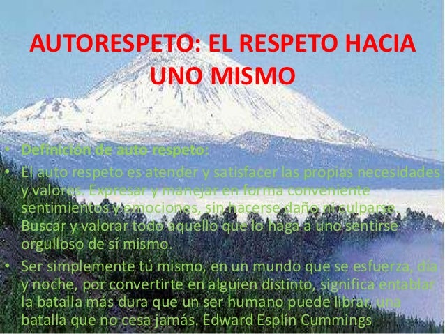 concepto de autorespeto